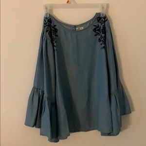 Hollister Denim Blue Blouse